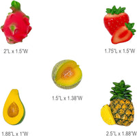 Fruit Magnets 3D Resin Magnets (set of 5)