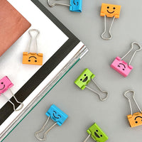 Happy Face Metal Binder Clips Paper Clamps