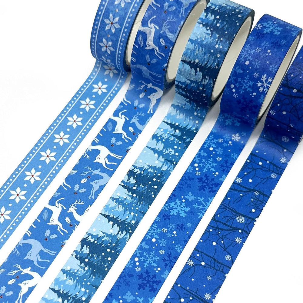 Blue Winter Washi Tape Set (10 rolls)