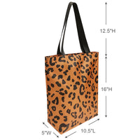 Ripstop Polyester Zipper Tote, Leopard