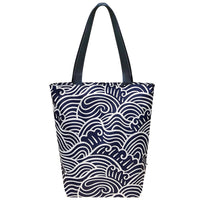 Ripstop Polyester Zipper Tote, Waves