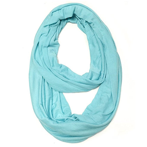 Soft Lightweight Jersey Knit Solid Infinity Scarf Jersey Circle Scarf