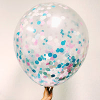 36" Confetti Balloons Jumbo Latex Balloons with Confetti (set of 5)