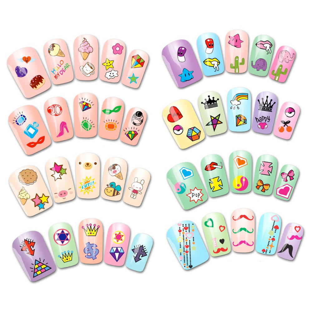 Funky Patterns Nail Art Nail Stickers (30 sheets)