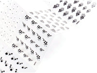 Sparkly Black & White Flower Nail Art Sparkle Flower Nail Stickers (24 sheets)