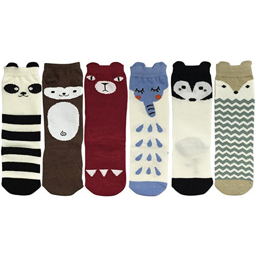 Zoo Fun Animal Children's Tube Socks (set of 6)