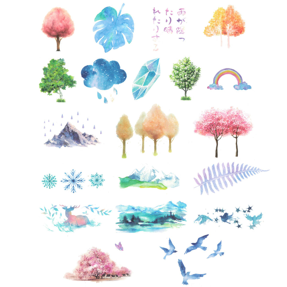 Whimsical Dream Decorative Scrapbooking Washi Stickers (60 sheets)
