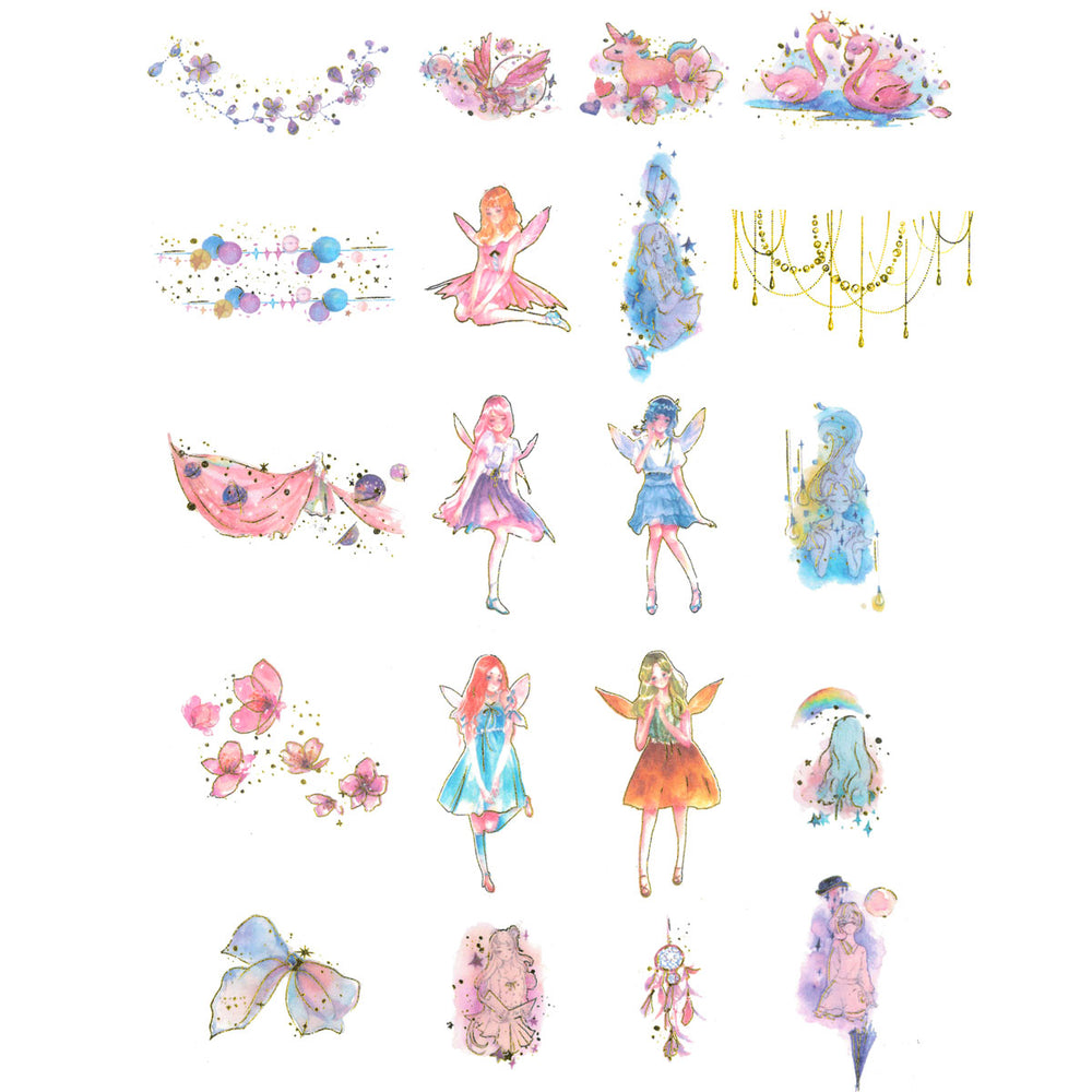 Whimsical Dream Decorative Scrapbooking Washi Stickers (60 sheets)