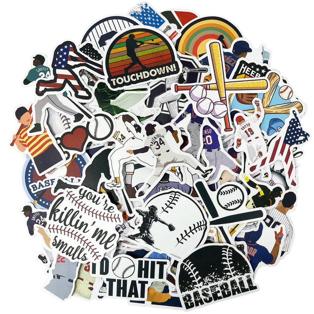 Baseball Waterproof Vinyl Stickers (100 stickers)
