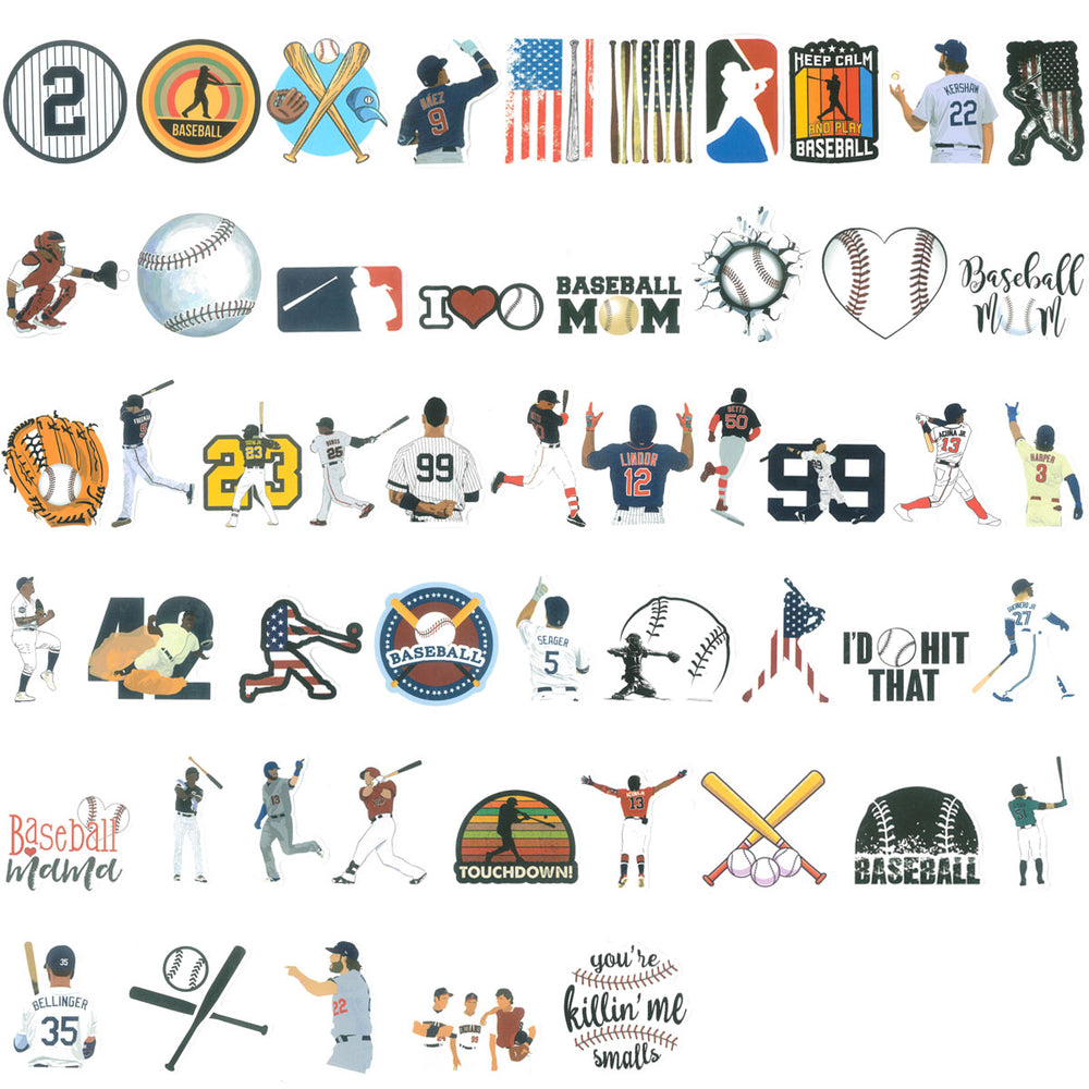 Baseball Waterproof Vinyl Stickers (100 stickers)