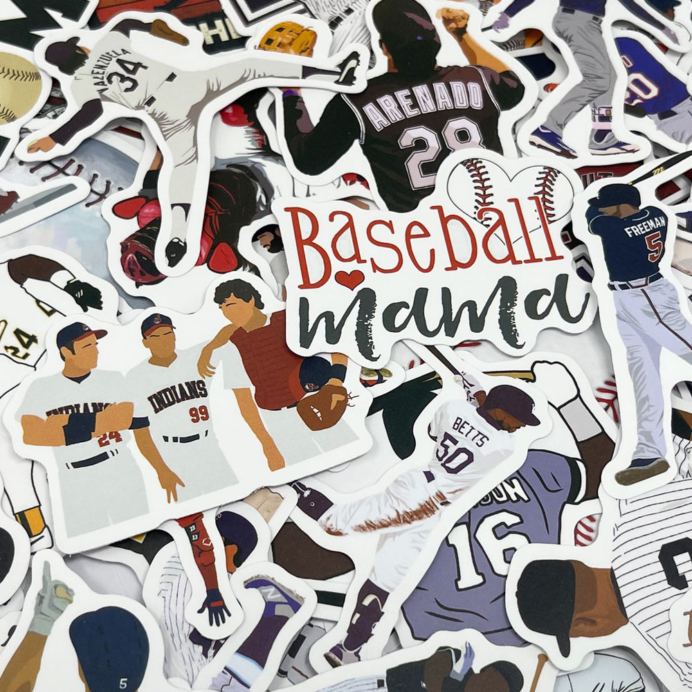 Baseball Waterproof Vinyl Stickers (100 stickers)