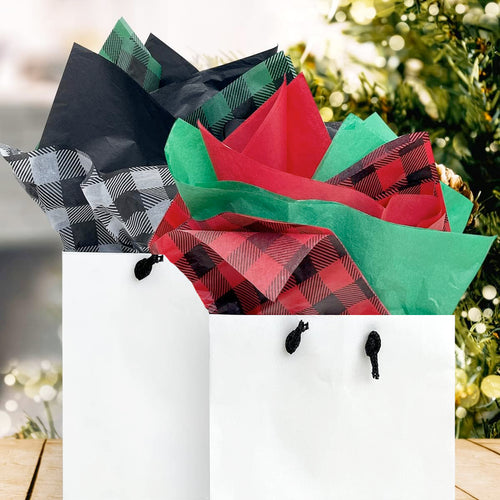 Holiday Plaid Gift Wrap Tissue Paper, 60 sheets (20
