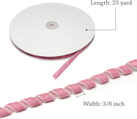 Pink Velvet Ribbon Roll (3/8", 25 Yards)
