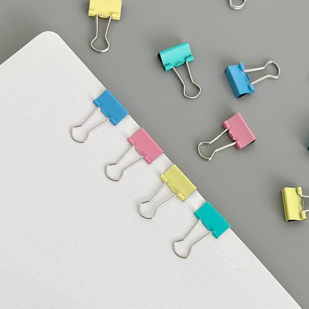 Multicolor Metal Binder Clips Paper Clamps