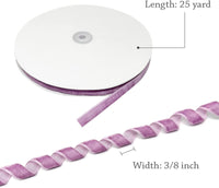 Lavender Velvet Ribbon Roll (3/8 Inch, 25 Yards)