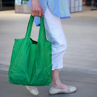 Green Small & Large Foldable Nylon Tote Reusable Bags