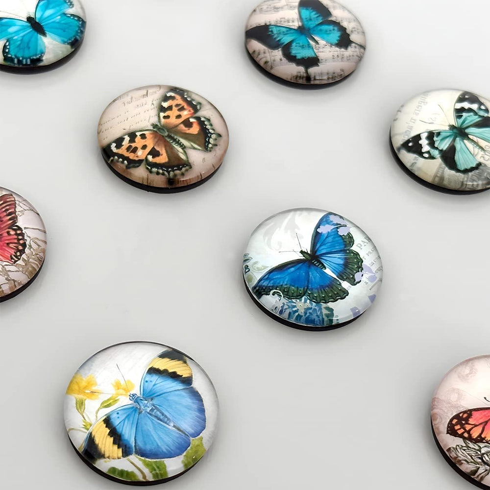 Butterfly Magnets Crystal Glass Magnets (set of 12)