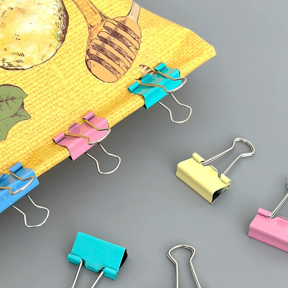 Multicolor Metal Binder Clips Paper Clamps