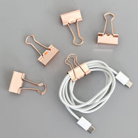 Rose Gold Metal Binder Clips Paper Clamps
