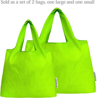 Lime Small & Large Foldable Nylon Tote Reusable Bags