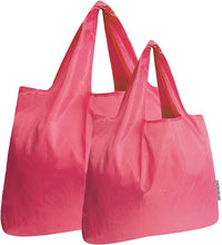 Pink Small & Large Foldable Nylon Tote Reusable Bags