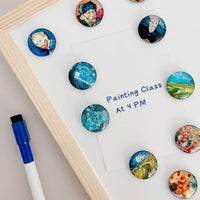 Famous Painting Magnets Crystal Glass Magnets (set of 12)