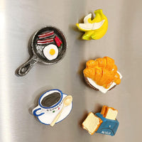 Breakfast Magnets 3D Resin Magnets (set of 5)
