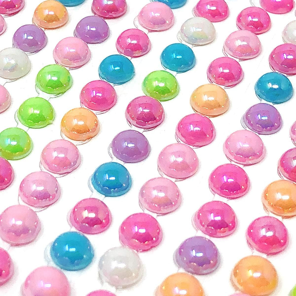 Multicolor Pearl Gem Stickers
