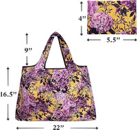 Elegant Bouquet Large Foldable Reusable Nylon Bags (set of 3)