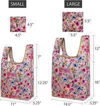 Flower Power Nylon Reusable Foldable JoliBag Grocery Bag (set of 2)