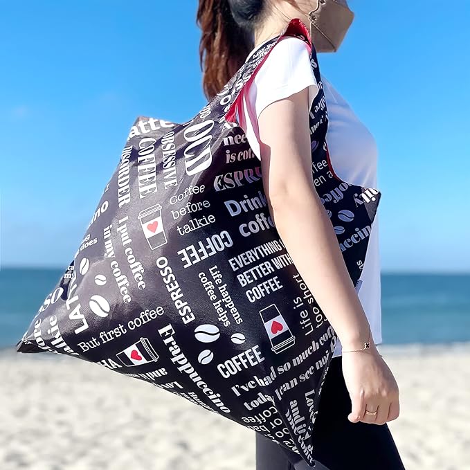 Black & White Allybag Foldable Eco-Friendly Reusable Bag (set of 3)