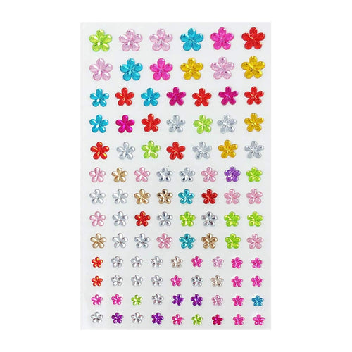 Multicolor Flower Crystal Gem Stickers