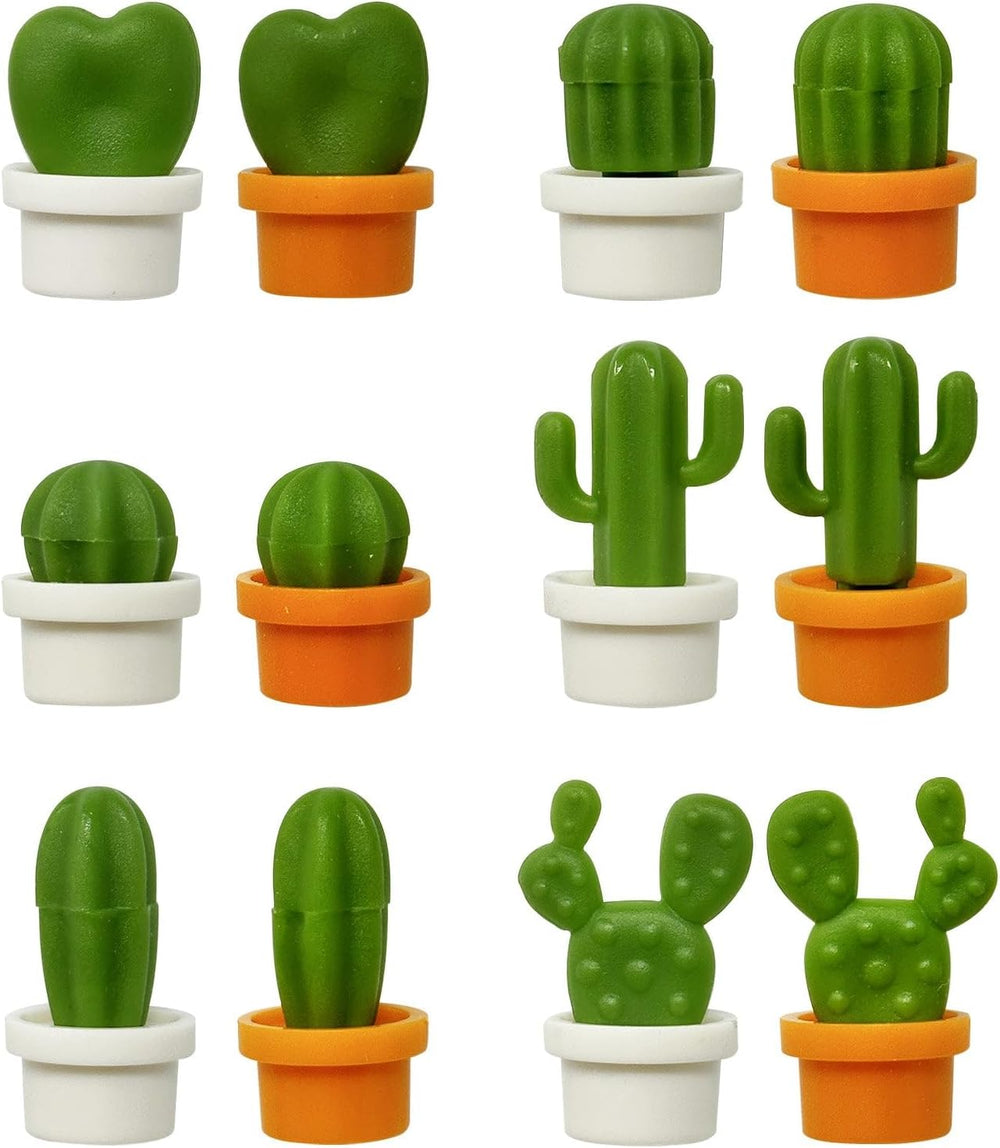 Mini Cactus Magnets 3D Resin (set of 12)