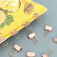 Rose Gold Metal Binder Clips Paper Clamps