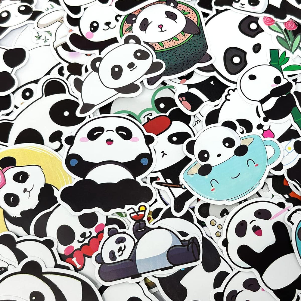 Panda Waterproof Vinyl Stickers (100 stickers)