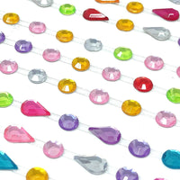 Multicolor Raindrop Crystal Gem Stickers