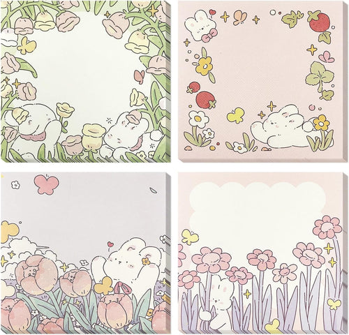 Spring Garden Bunny Notepads (set of 4)