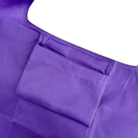 Purple Small & Large Foldable Nylon Tote Reusable Bags