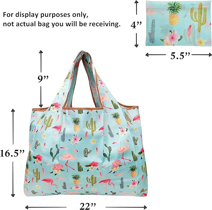 Cacti, Floral & Poppies Large Foldable Reusable Nylon Bags (set of 3)