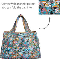 Grooves Small & Large Foldable Nylon Tote Reusable Bags