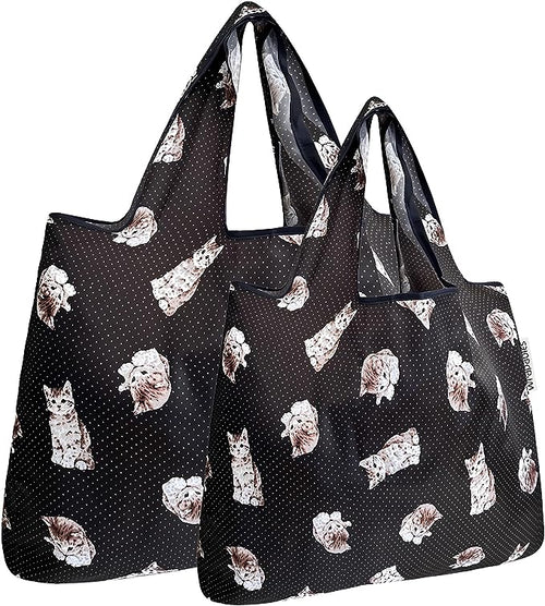 Cute Kitties Small & Large Foldable Nylon Tote Reusable Bags