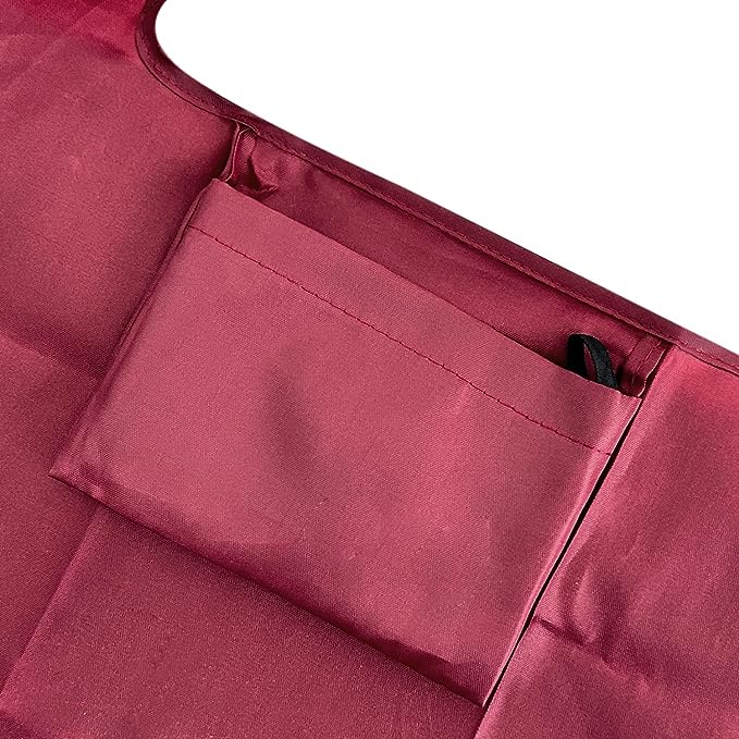 Burgundy Small & Large Foldable Nylon Tote Reusable Bags