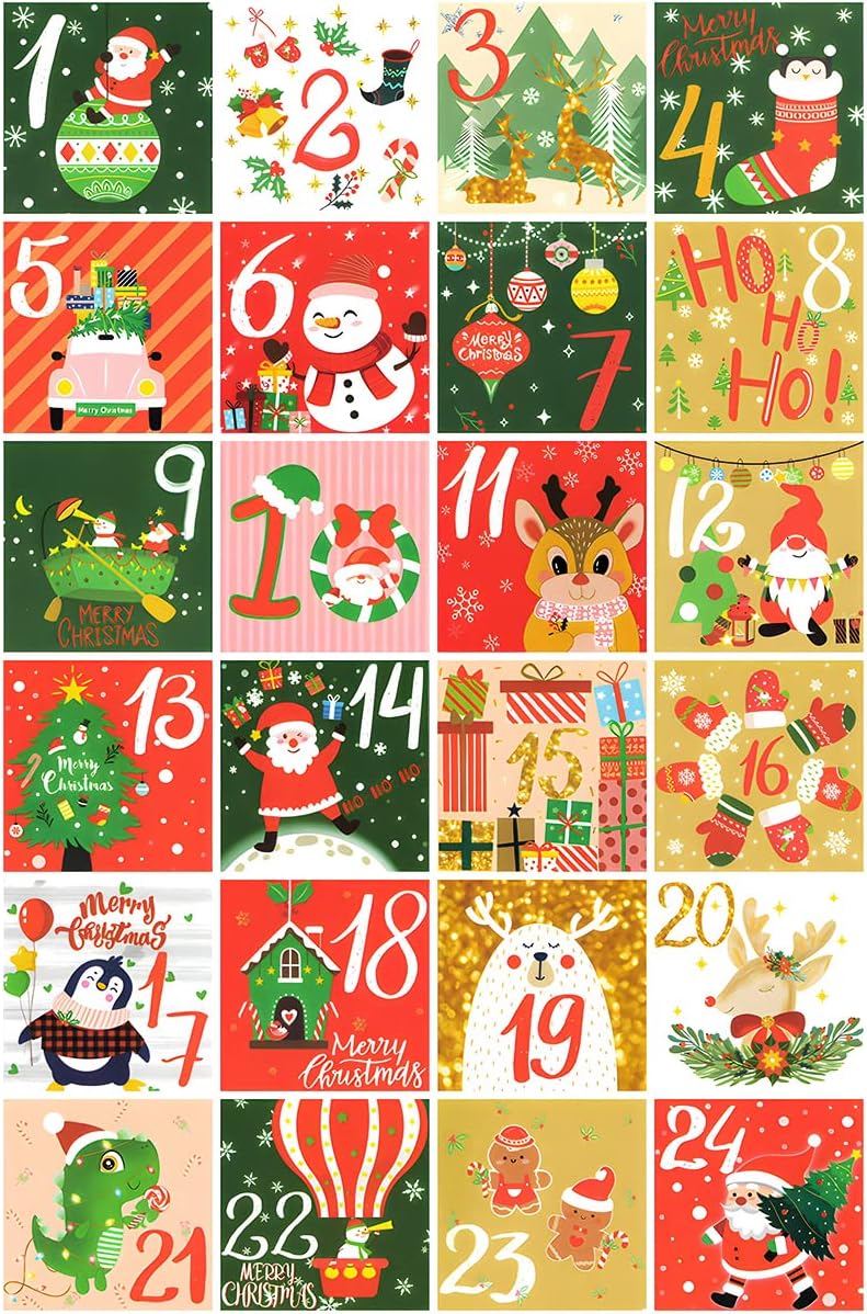 Christmas Advent Calendar Countdown Gift Boxes (set of 24)