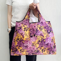 Pink & Purple Bouquet Large Foldable Reusable Nylon Bags (set of 5)