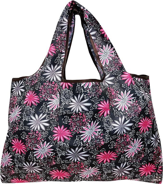 Amazing Bloom Large Foldable Reusable Nylon Bags (set of 5)