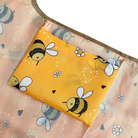 Yellow Bees Small & Large Foldable Nylon Tote Reusable Bags