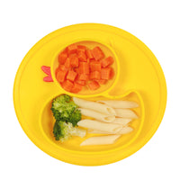 Silicone Placemat + Suction Food Plate for Baby, Duck