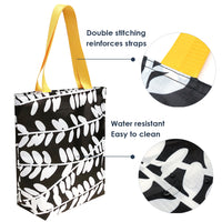 Ripstop Polyester Zipper Tote, Vines