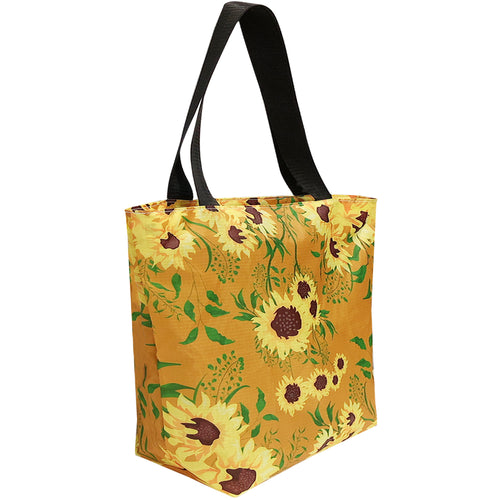 Ripstop Polyester Zipper Tote, Sunflower