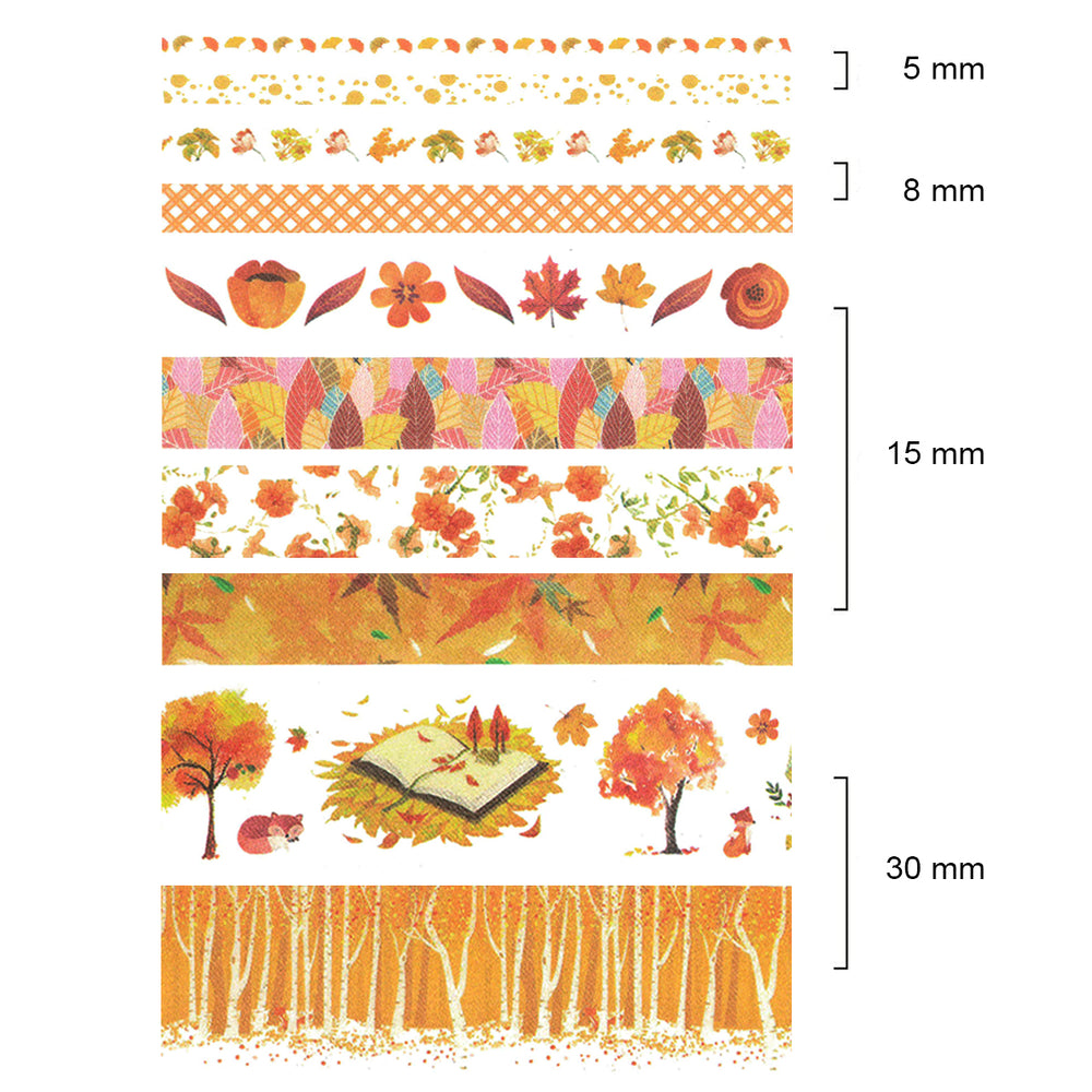 Autumn Washi Tape Set (10 rolls)